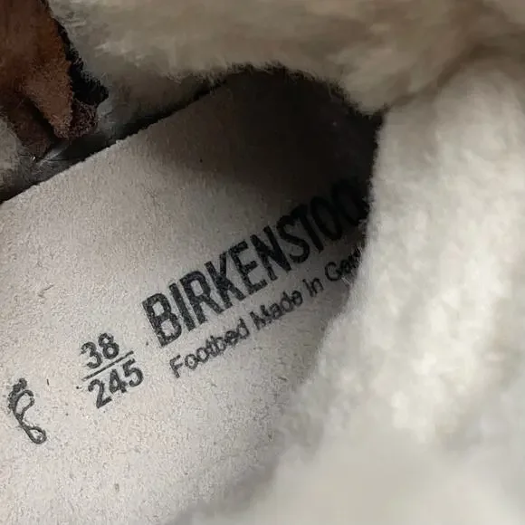 Birkenstock Woodbury Suede Leather Boots - Shearling - Dark Brown - Size 38 - Picture 9 of 9